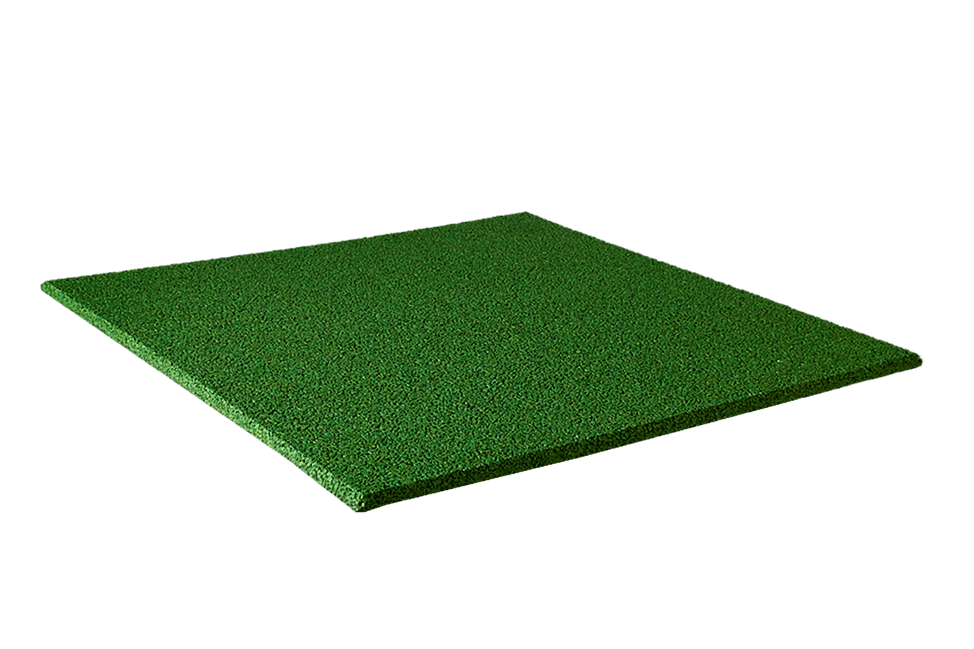 Резиновая плитка цветная 500х500х40 RAL 6010 PRR6010/10 травяной зеленый 6010 фото